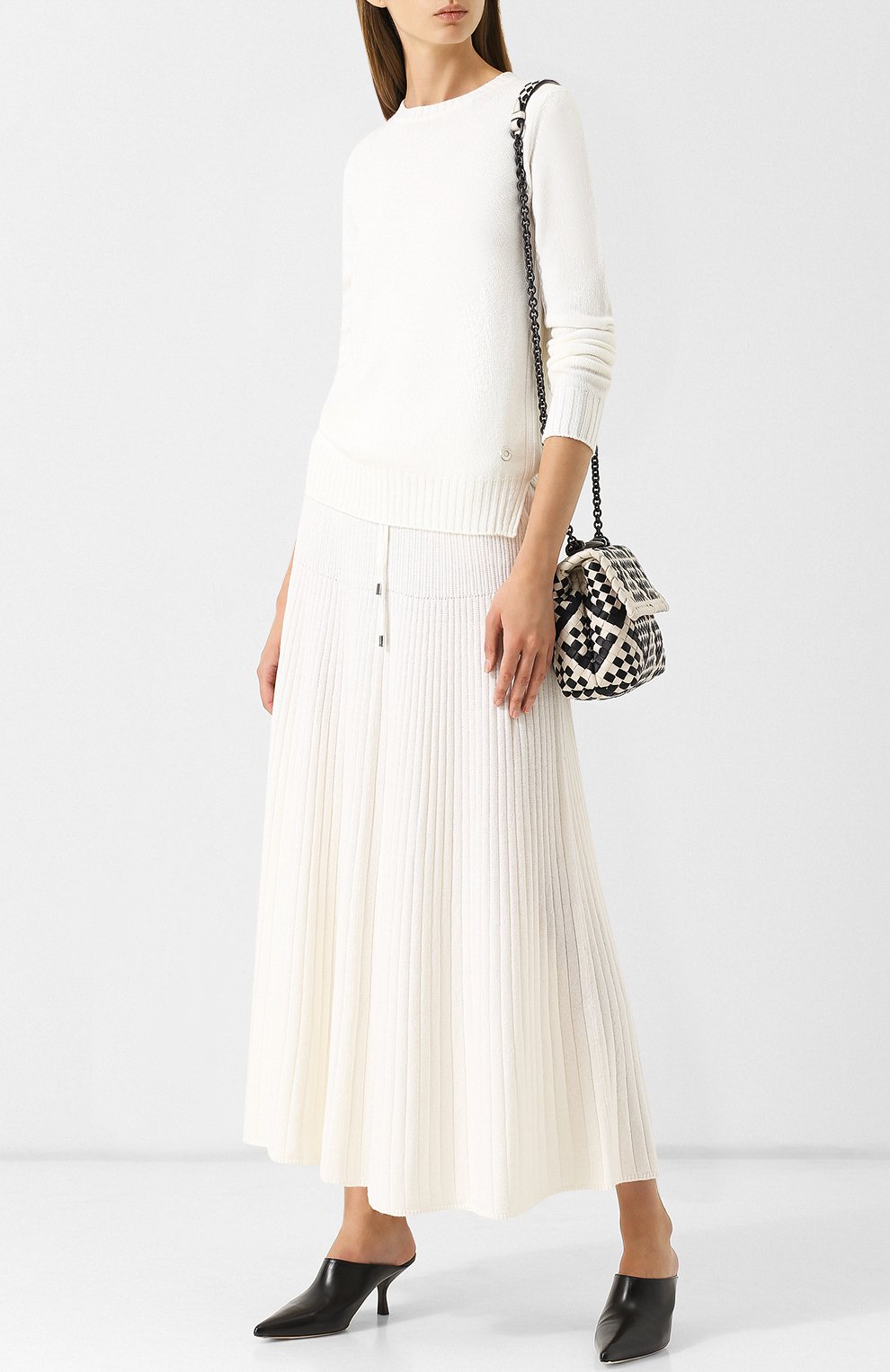 Кашемировая юбка-миди с эластичным поясом LORO PIANA, арт. FAI1801, фото 2