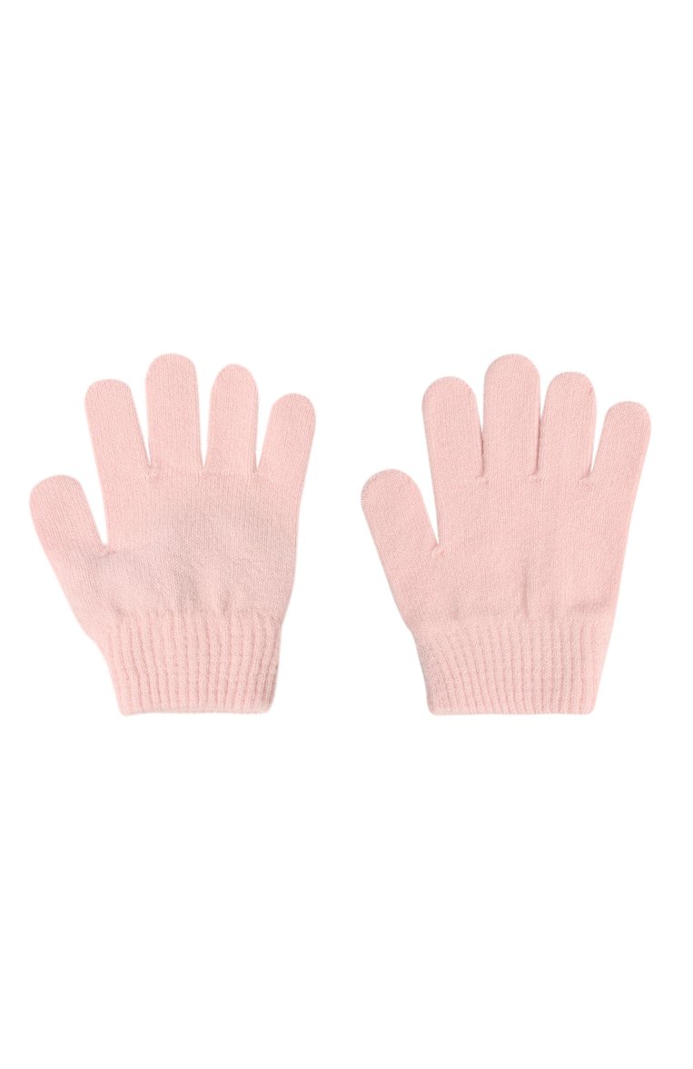 Детские перчатки YVES SALOMON ENFANT розового цвета, арт. 23WEA501XXCARD | Фото 2 (Региональные ограничения белый список (Axapta Mercury): Не проставлено; Нос: Не проставлено)