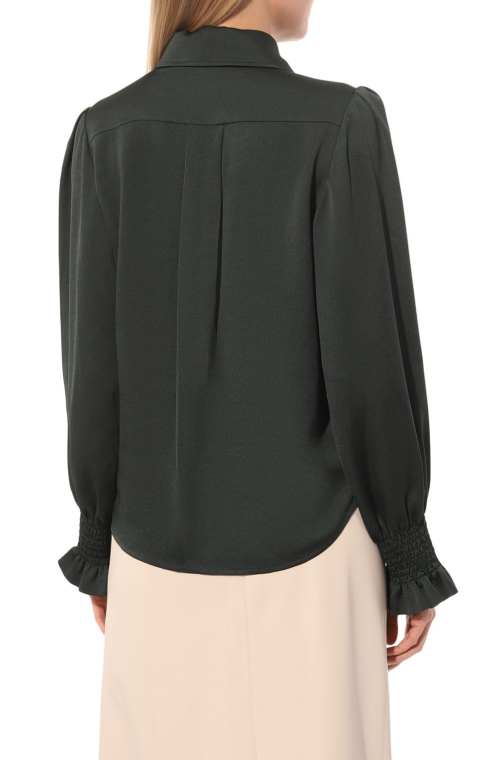 Блузка SEE BY CHLOÉ темно-зеленого цвета по цене 39950 руб., арт. CHS22AHT14/0263M9, фото 4 Блузка SEE BY CHLOÉ, арт. CHS22AHT14/0263M9, фото 4