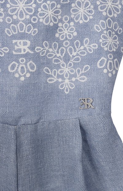 Льняной комбинезон ERMANNO SCERVINO тёмно-голубого цвета по цене 30700 руб., арт. Z1G201, фото 3 Льняной комбинезон ERMANNO SCERVINO, арт. Z1G201, фото 3