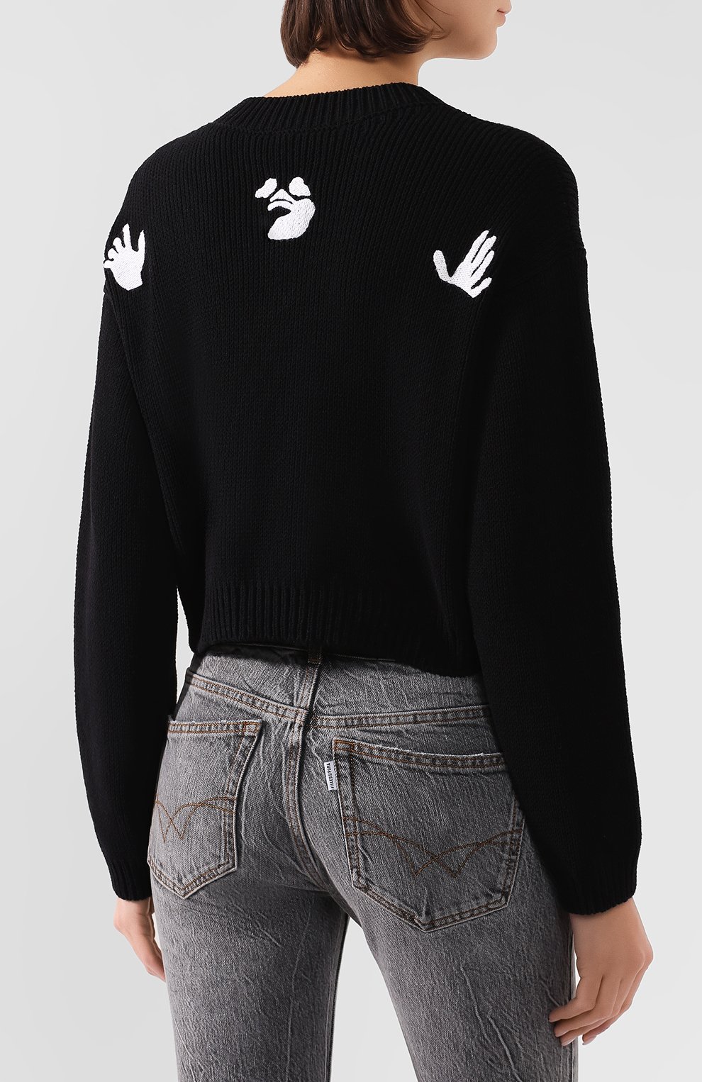 Хлопковый пуловер OFF-WHITE, арт. 0WHE021S20KNI0021001, фото 4