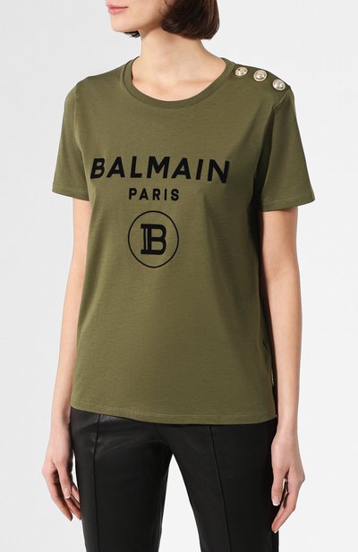 Хлопковая футболка BALMAIN, арт. TF11350/I386, фото 3
