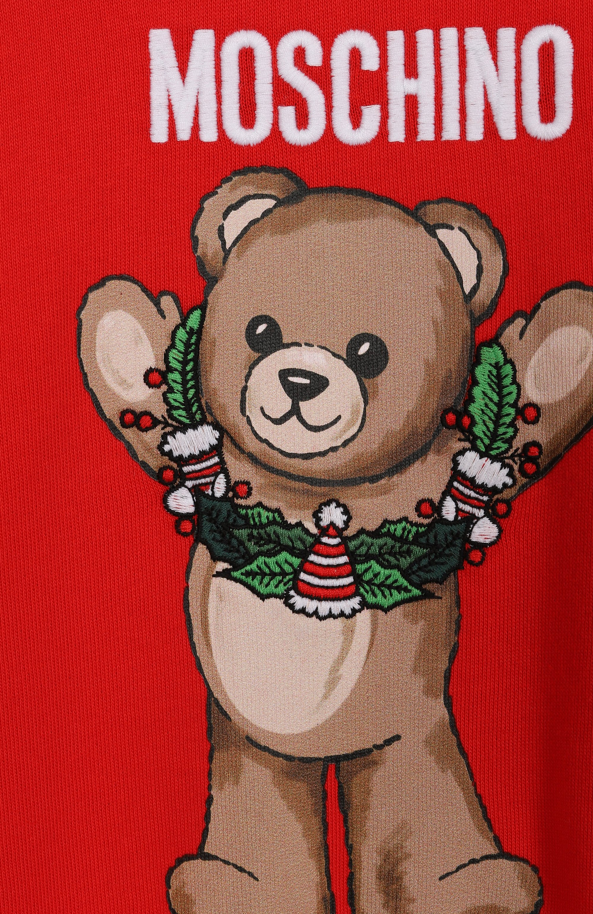 Хлопковый свитшот MOSCHINO, арт. HQF08V/LCA14/10-14, фото 3