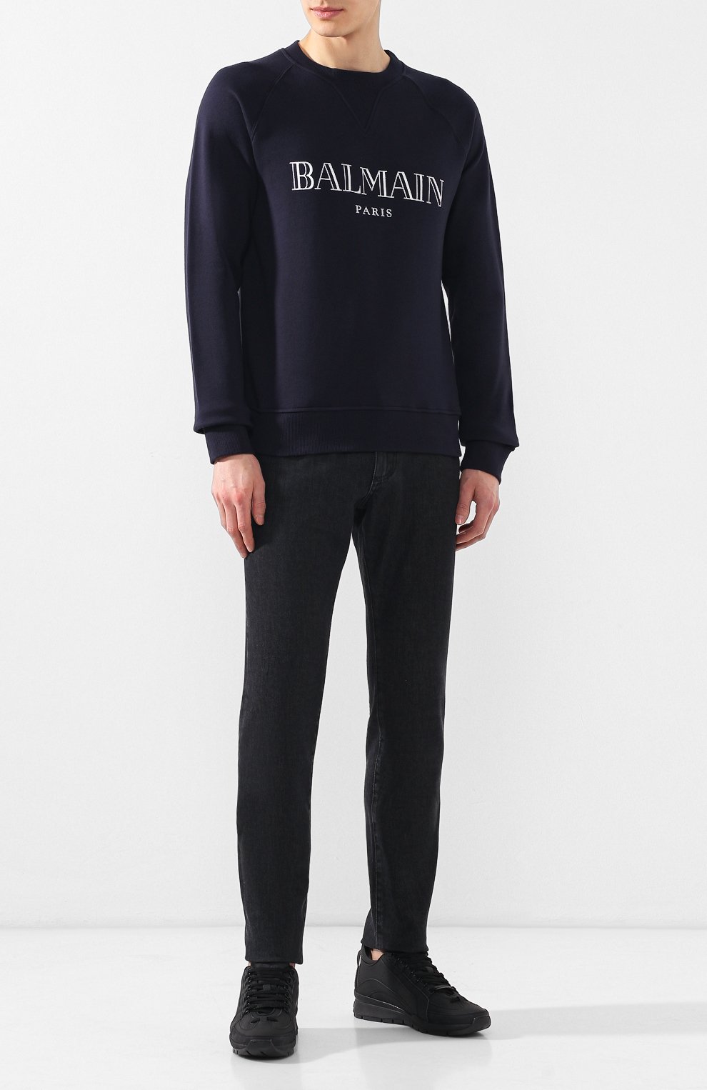 Хлопковый свитшот BALMAIN, арт. RH11679/I051, фото 2