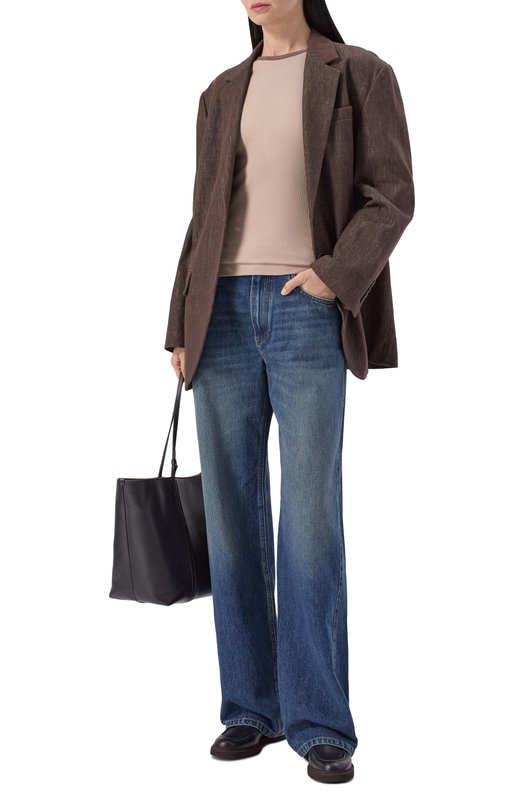 Хлопковый пуловер Brunello Cucinelli MG902D0300 Бежевый  MG902D0300 Фото 2