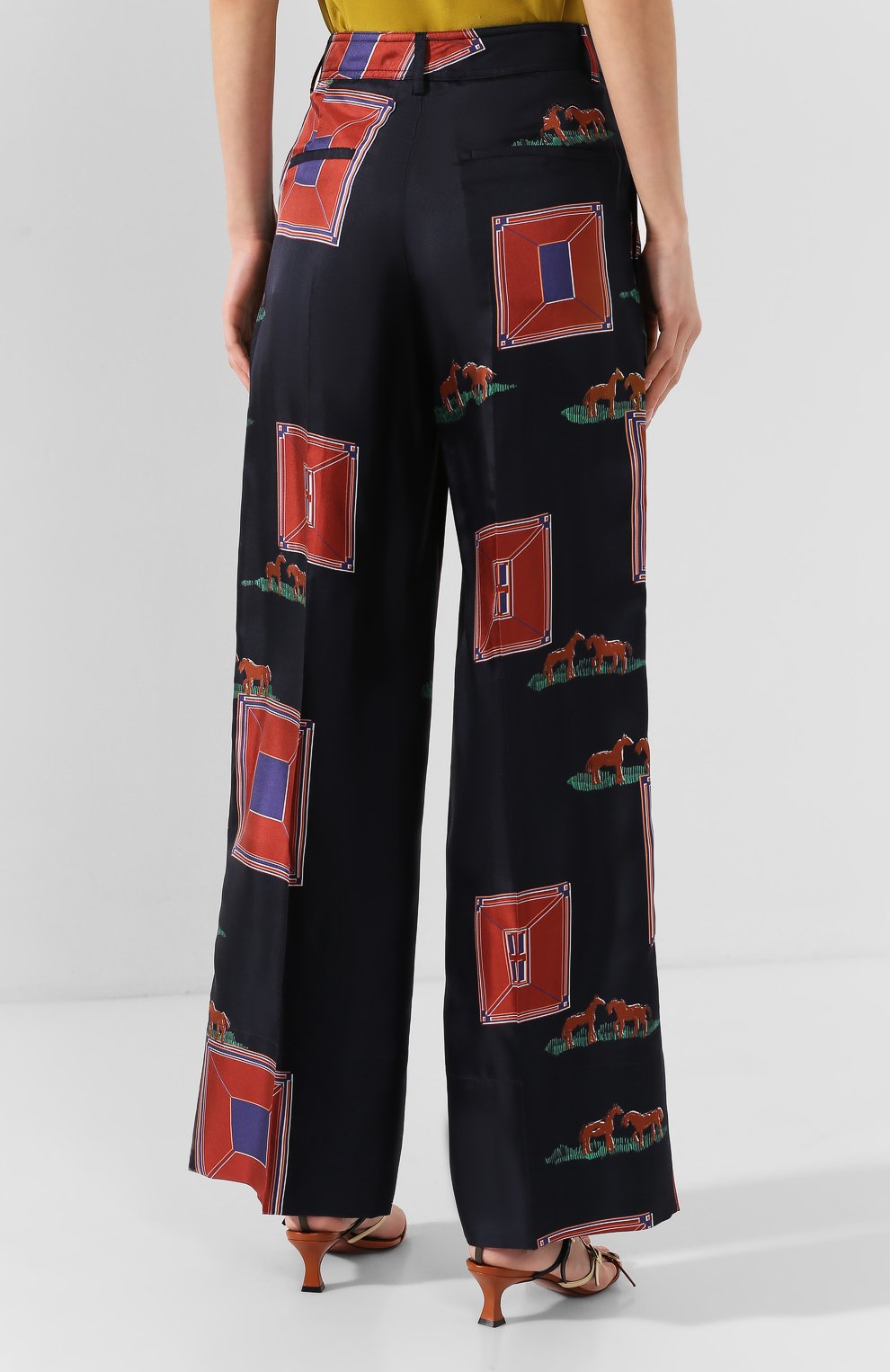 Шелковые брюки VICTORIA BECKHAM, арт. 1120WTR000861B, фото 4