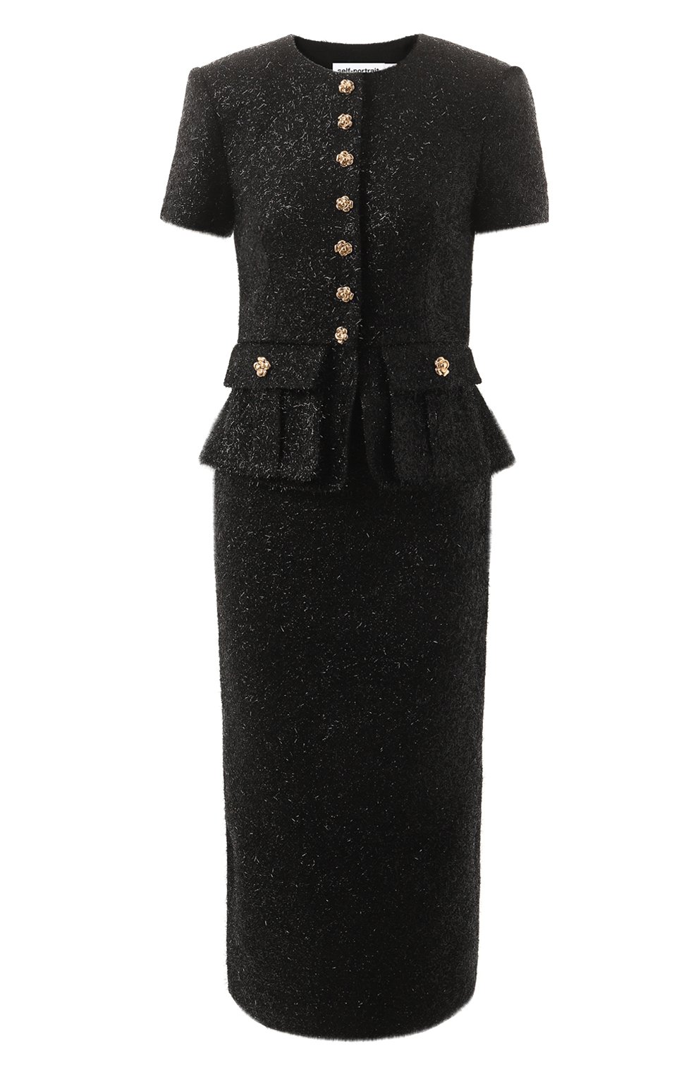 Твидовое платье SELF-PORTRAIT, арт. AW24-001MB-B, фото 1