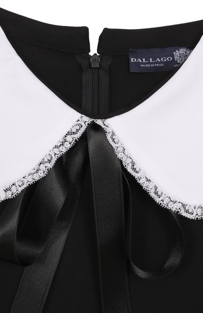 Платье из вискозы DAL LAGO черного цвета по цене 25650 руб., арт. R252M/8111, фото 3 Платье из вискозы DAL LAGO, арт. R252M/8111, фото 3