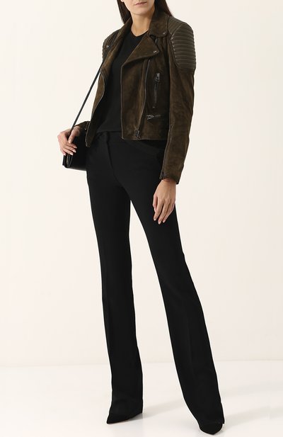 Приталенная замшевая куртка с косой молнией TOM FORD, арт. GIL365-LEX171, фото 2