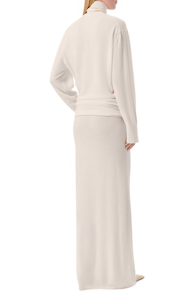 Платье из шерсти и кашемира ARMARIUM белого цвета по цене 135000 руб., арт. ARMFWKD05/W031, фото 3 Платье из шерсти и кашемира ARMARIUM, арт. ARMFWKD05/W031, фото 3