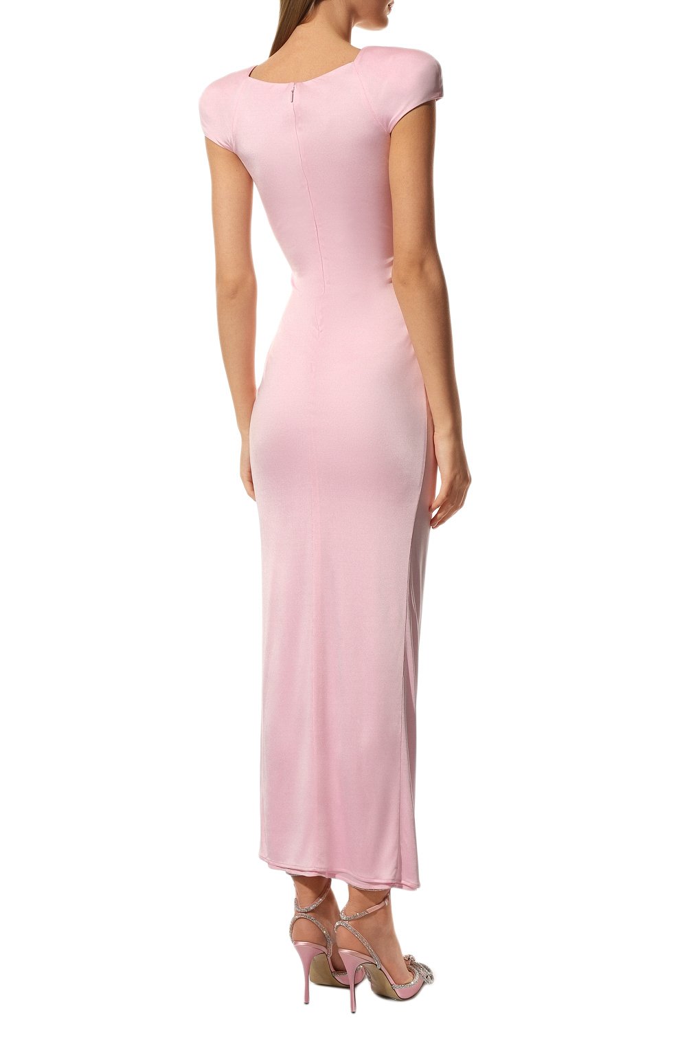 Платье из вискозы VERSACE розового цвета по цене 327000 руб., арт. 1003564/1A00572, фото 4 Платье из вискозы VERSACE, арт. 1003564/1A00572, фото 4