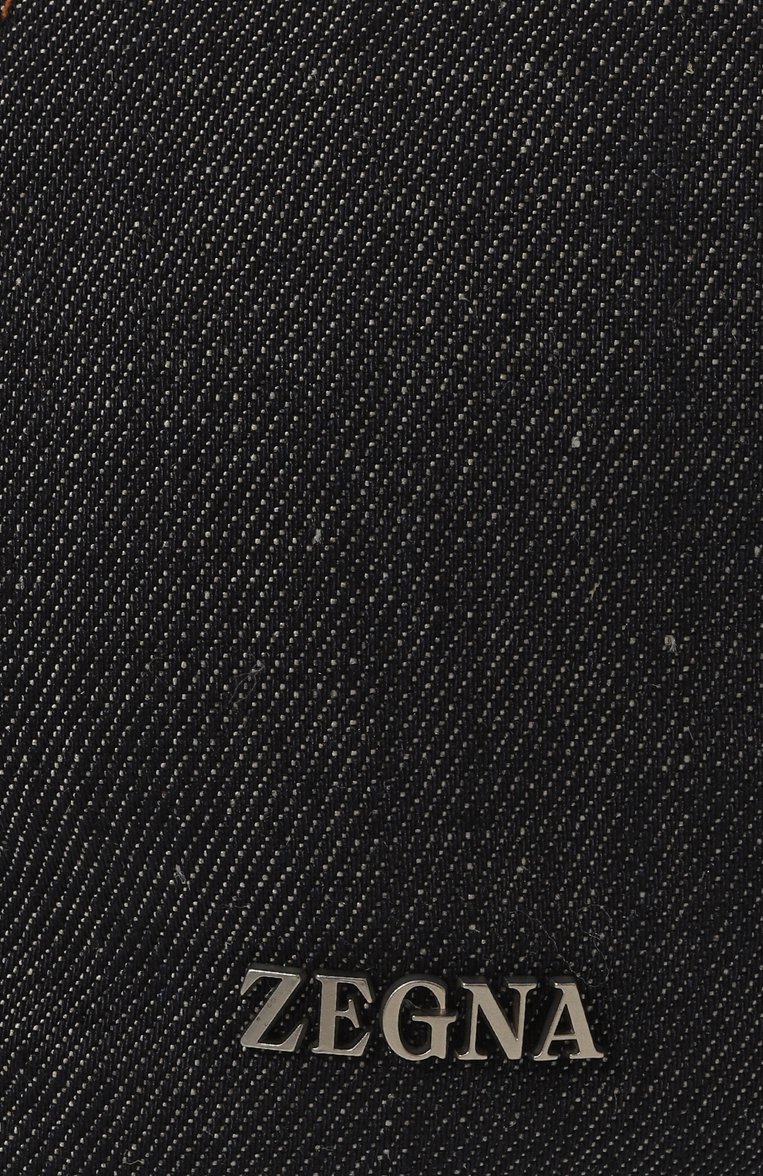 Мужская бейсболка из хлопка и льна ZEGNA темно-синего цвета, арт. Z7I12HA7/B7J | Фото 4 (Материал: Хлопок, Лен, Текстиль; Нос: Не проставлено)