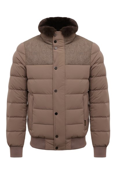 Пуховый бомбер с воротником из кролика HETREGO, арт. 8N512R/B0RIS, фото 1