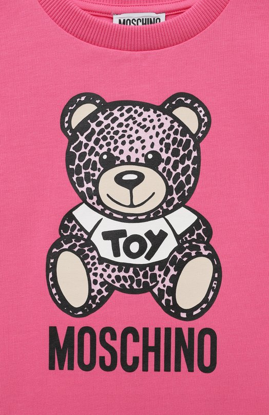 

Хлопковое платье Moschino, Розовый