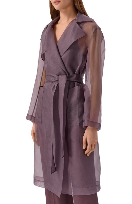 Шелковый тренч Antonelli Firenze N7769Q/256 Коричневый  N7769Q/256 Фото 3