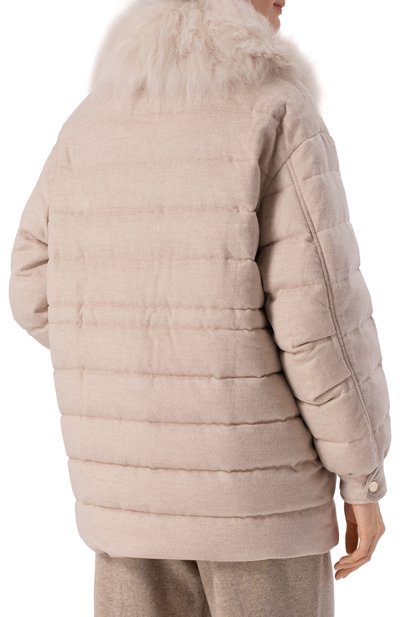 Пуховик из шерс ти и кашемира MANZONI24, арт. 25M1568-S0FT0CFE, фото 4