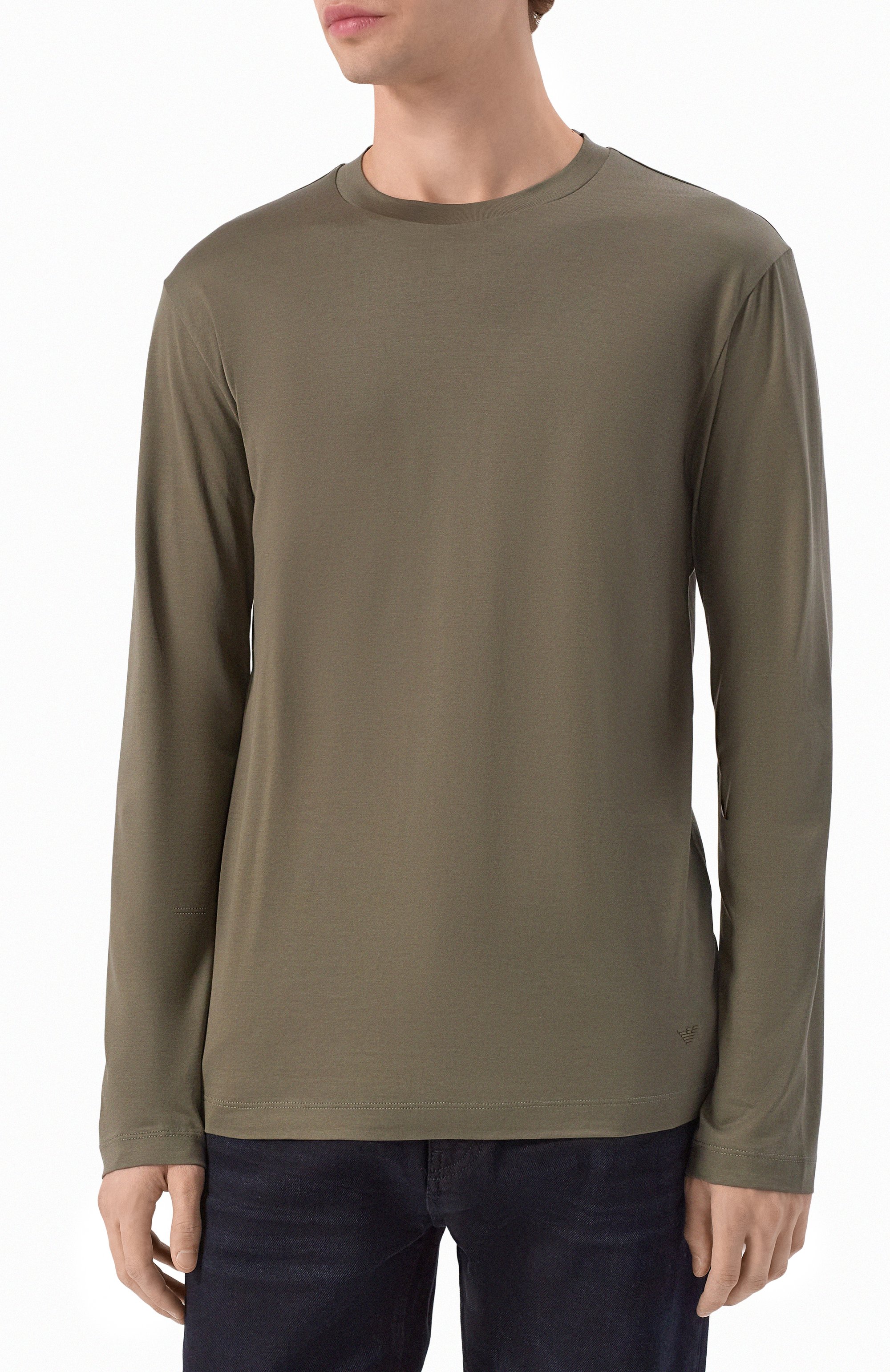 Лонгслив из лиоцелла и хлопка EMPORIO ARMANI, арт. 8N1TE9/1JUVZ, фото 3