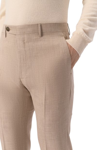 Брюки из шерсти и шелка BERWICH бежевого цвета по цене 49300 руб., арт. VULCAN023/LP184U, фото 5 Брюки из шерсти и шелка BERWICH, арт. VULCAN023/LP184U, фото 5