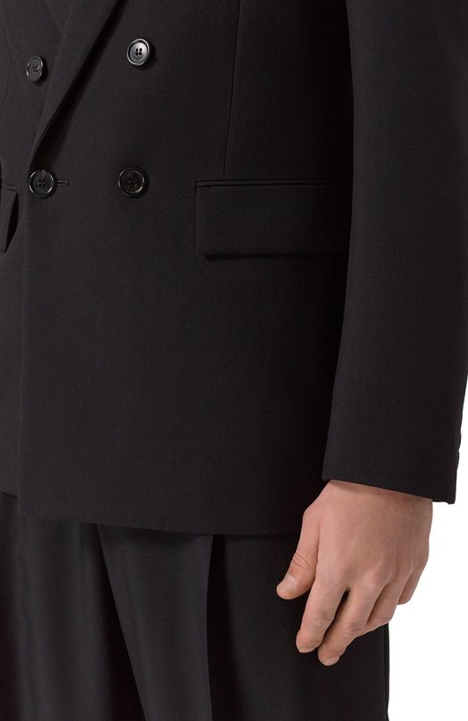 Шерстяной пиджак Saint Laurent 801873/Y404W Чёрный  801873/Y404W Фото 5