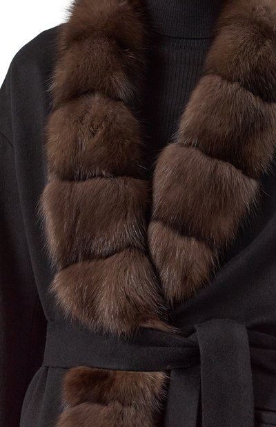 Кашемировое полупальто с отделкой из соболя SIMONETTA RAVIZZA, арт. F05JA196T2Z1A, фото 5