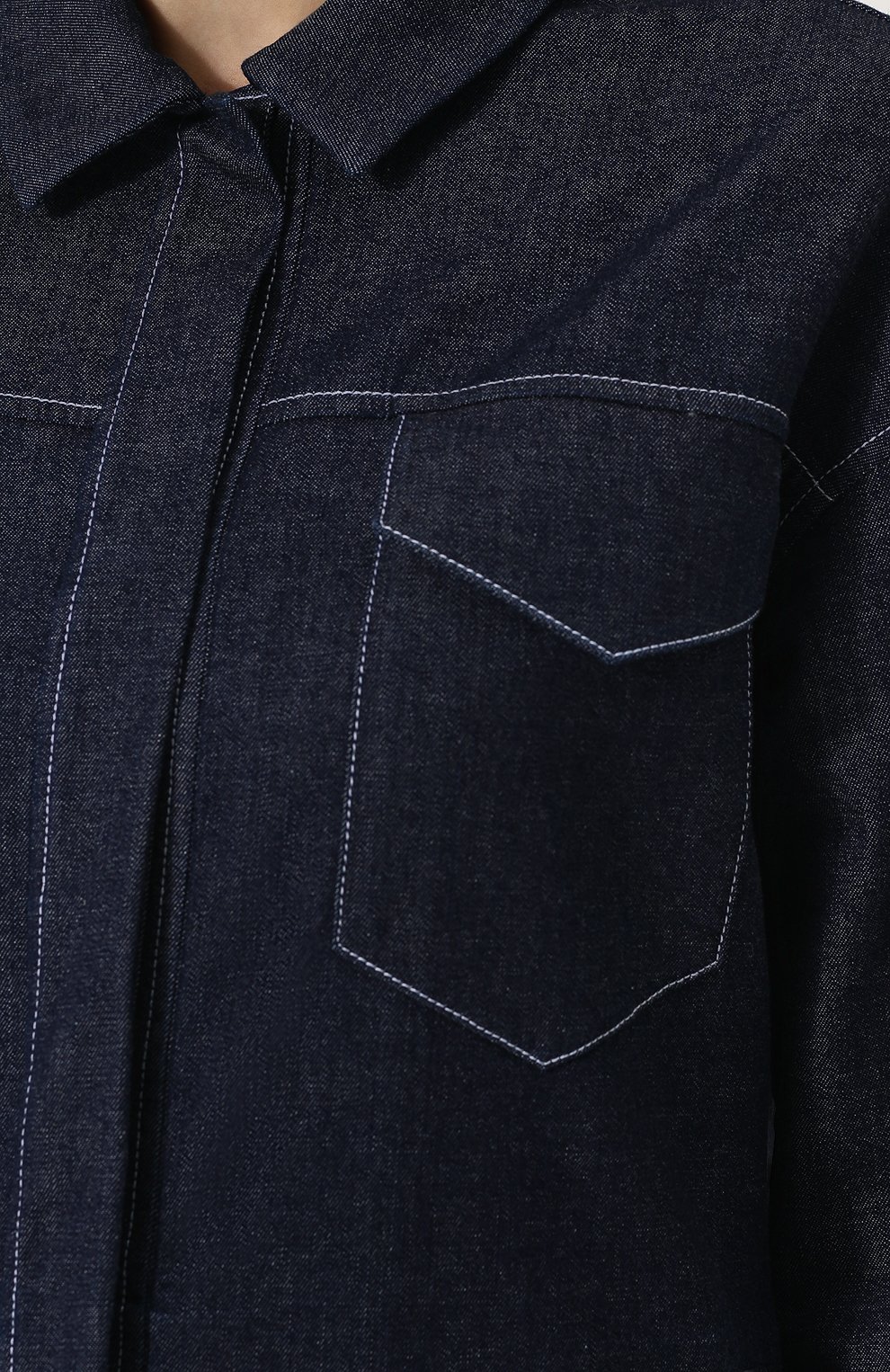 Джинсовая куртка свободного кроя с контрастной прострочкой LORO PIANA, арт. FAI1458, фото 5