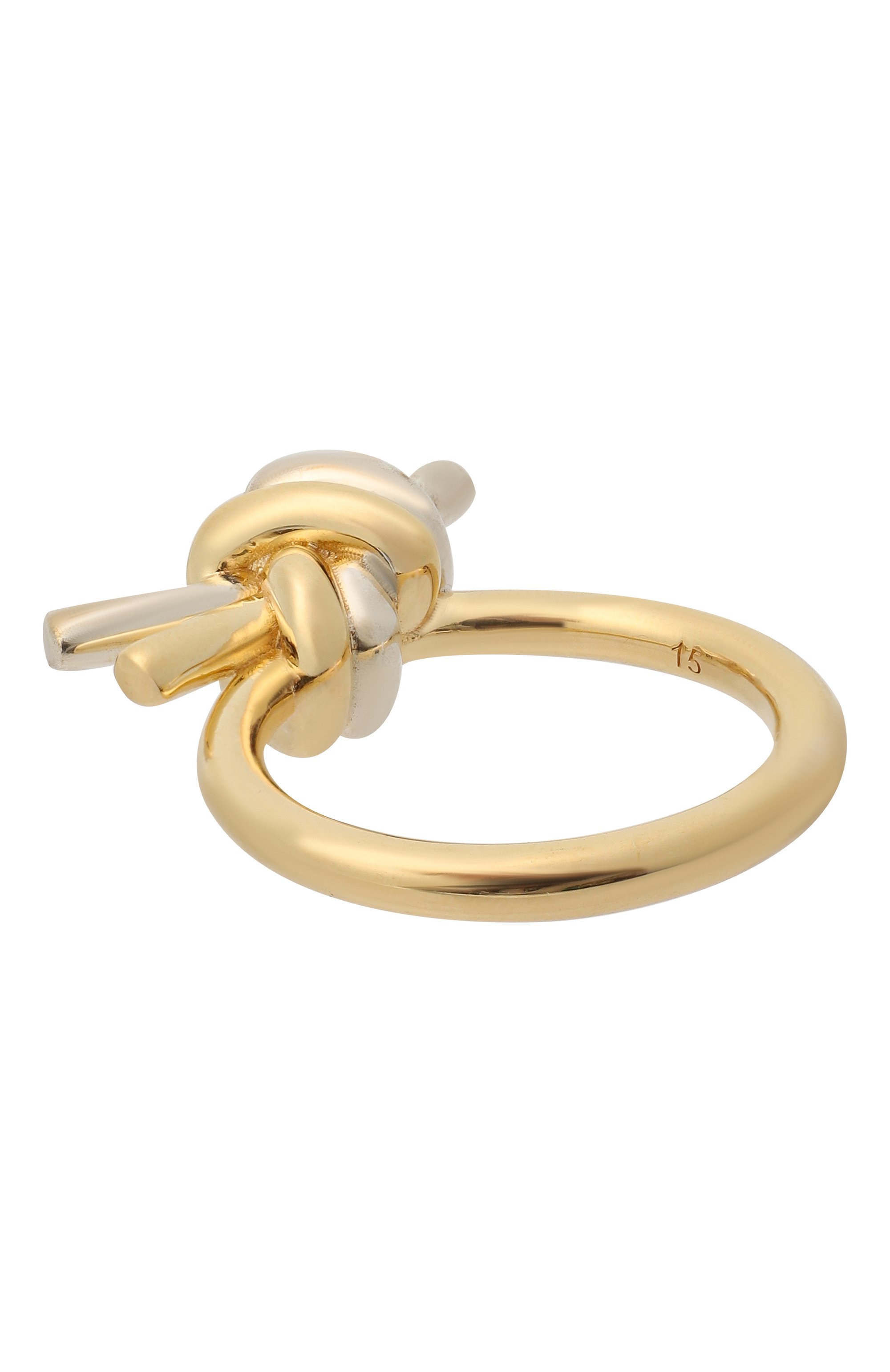 Кольцо BOTTEGA VENETA золотого цвета по цене 84900 руб., арт. 838171/V507D 8119, фото 3 Кольцо BOTTEGA VENETA, арт. 838171/V507D 8119, фото 3