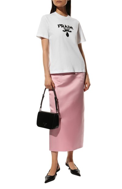 Хлопковая футболка PRADA, арт. 35838R-103H-F0009-162, фото 2