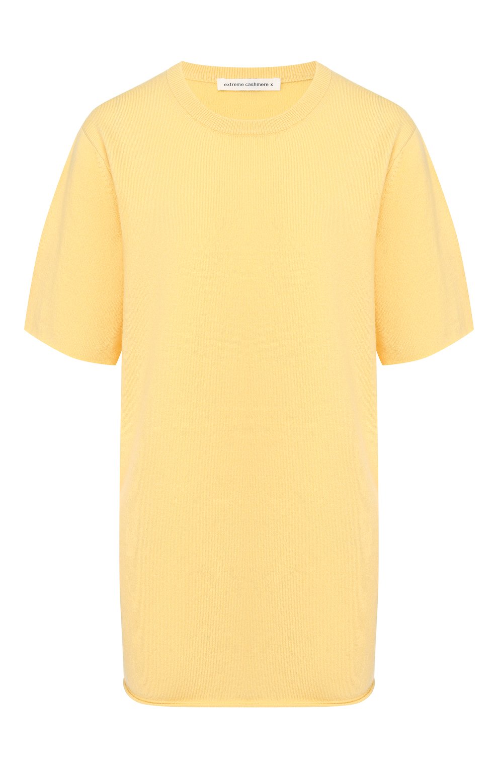 Кашемировая футболка EXTREME CASHMERE желтого цвета по цене 29700 руб., арт. 064/TSHIRT, фото 1 Кашемировая футболка EXTREME CASHMERE, арт. 064/TSHIRT, фото 1