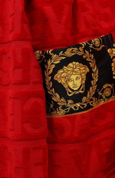 Хлопковый халат VERSACE красного цвета по цене 69850 руб., арт. ZACJ00008/ZC0SP052, фото 5 Хлопковый халат VERSACE, арт. ZACJ00008/ZC0SP052, фото 5