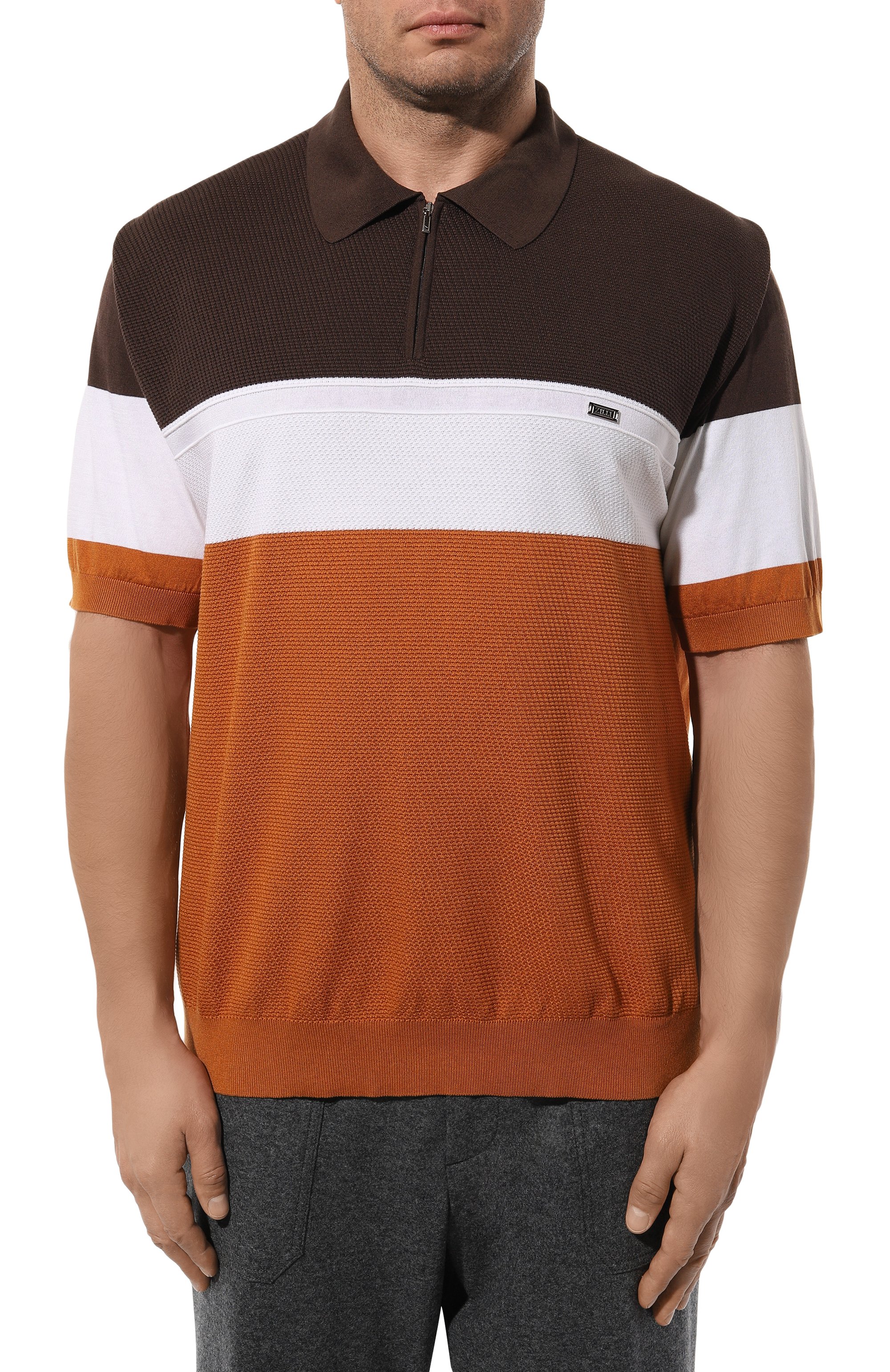 Поло из шелка и хлопка ZILLI, арт. KZP002M0142VH0L00_1, фото 3