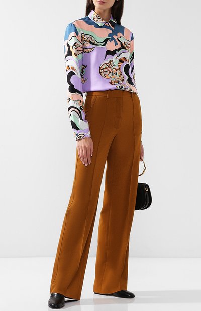 Шелковая блуза прямого кроя с принтом EMILIO PUCCI, арт. 8RRJ31/8R725, фото 2