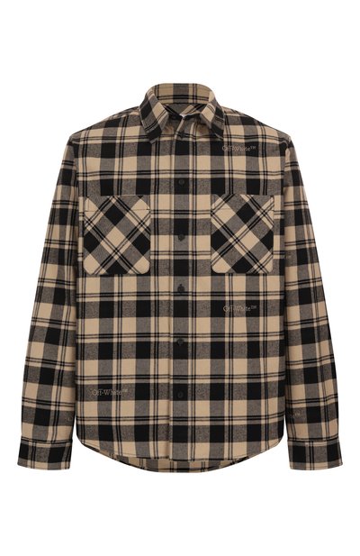 Мужская хлопковая рубашка OFF-WHITE, арт. 0MGE030C99FAB001