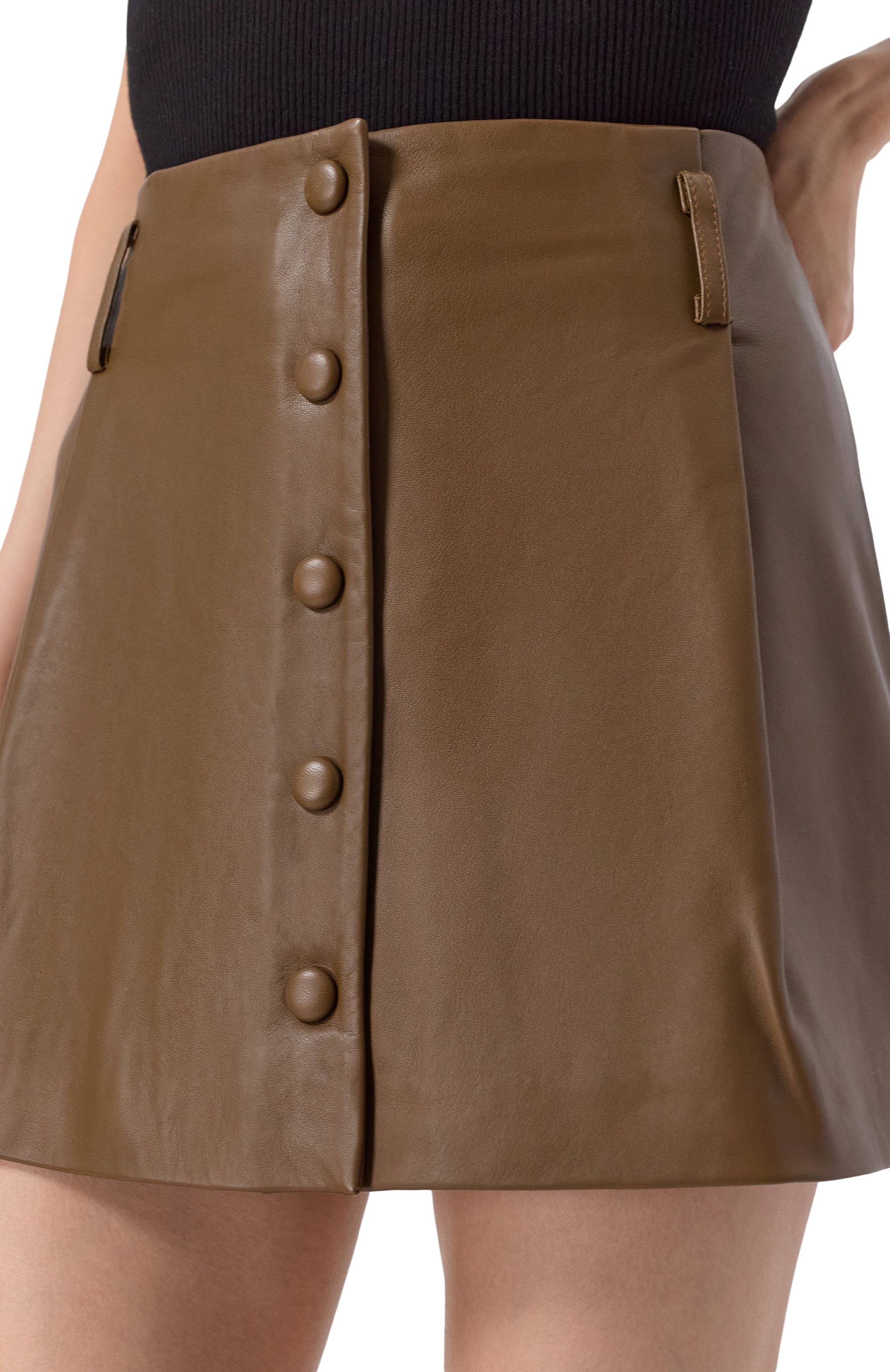 Кожаная юбка IRO, арт. WM31BRI0NE/AX403, фото 5