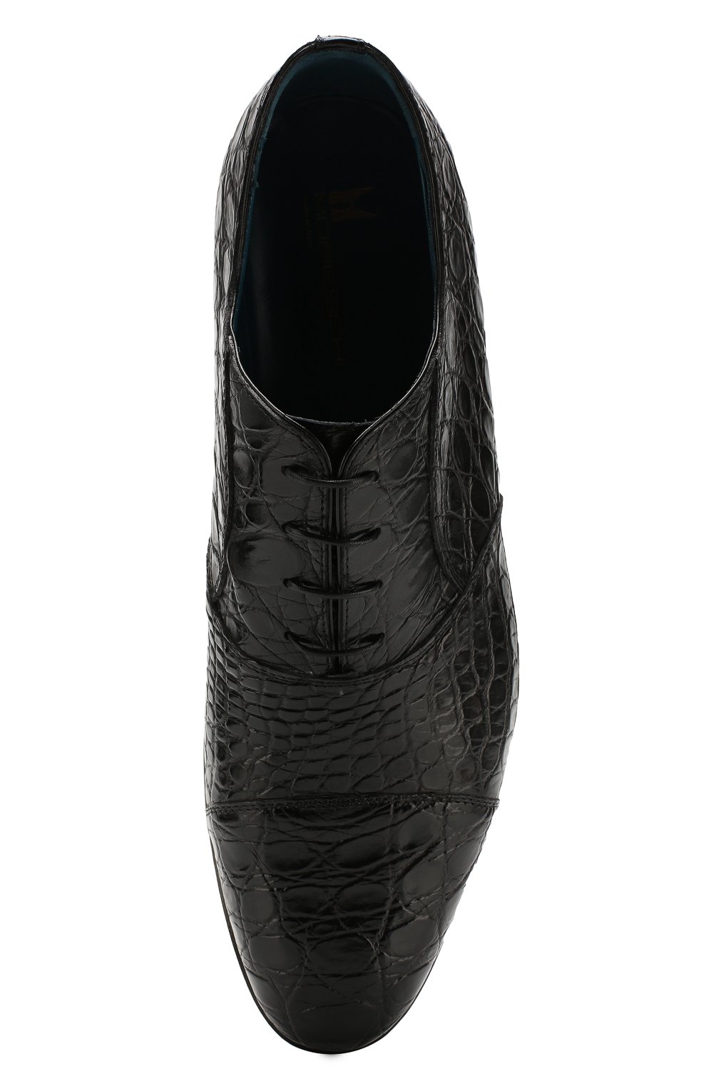 Оксфорды из кожи каймана MORESCHI черного цвета по цене 149000 руб., арт. 43143/EM/CYAC, фото 5 Оксфорды из кожи каймана MORESCHI, арт. 43143/EM/CYAC, фото 5