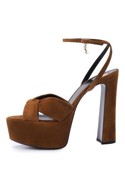 Замшевые босоножки franciane SAINT LAURENT, арт. 869730/27D00, фото 4