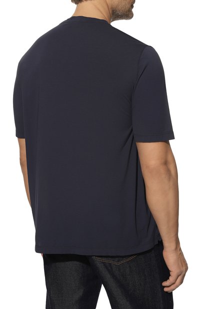 Хлопковая футболка KIRED темно-синего цвета по цене 27700 руб., арт. WBACI0MW752101900C/64-74, фото 4 Хлопковая футболка KIRED, арт. WBACI0MW752101900C/64-74, фото 4