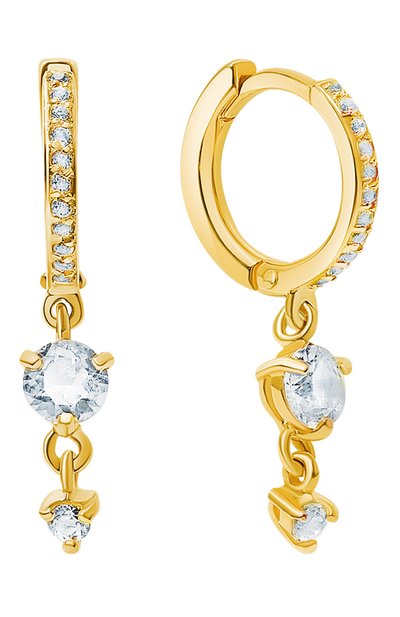 Серьги с белым топазом MOONKA, арт. ec-err-g, фото 1