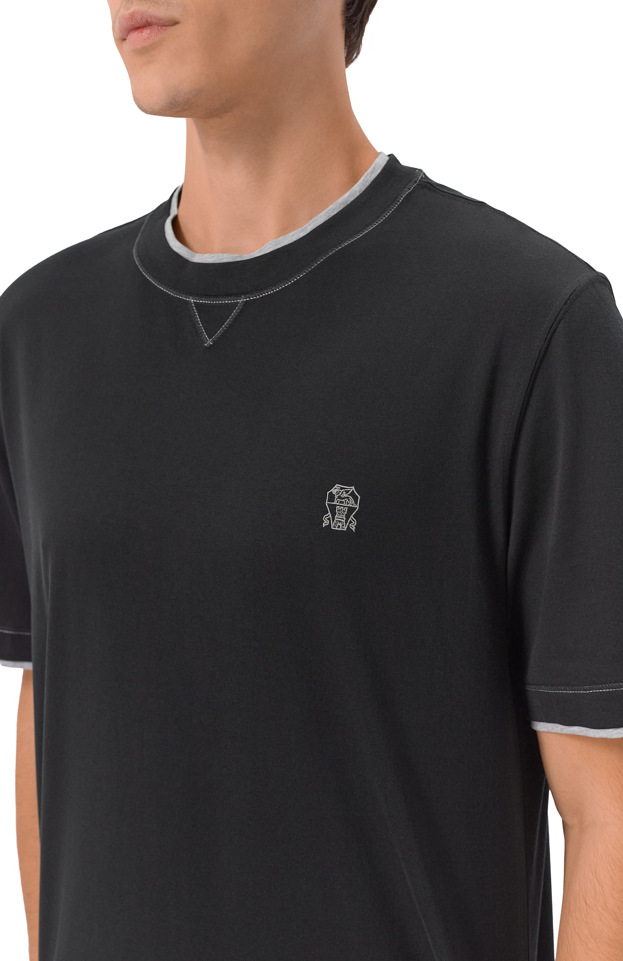 Хлопковая футболка BRUNELLO CUCINELLI, арт. M0B137451G, фото 5