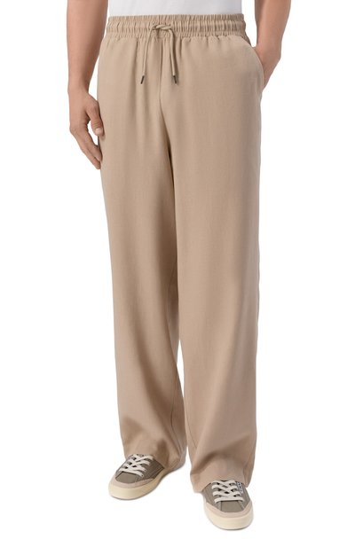 Брюки изо льна и вискозы EMPORIO ARMANI, арт. EM000586/AF20590, фото 3