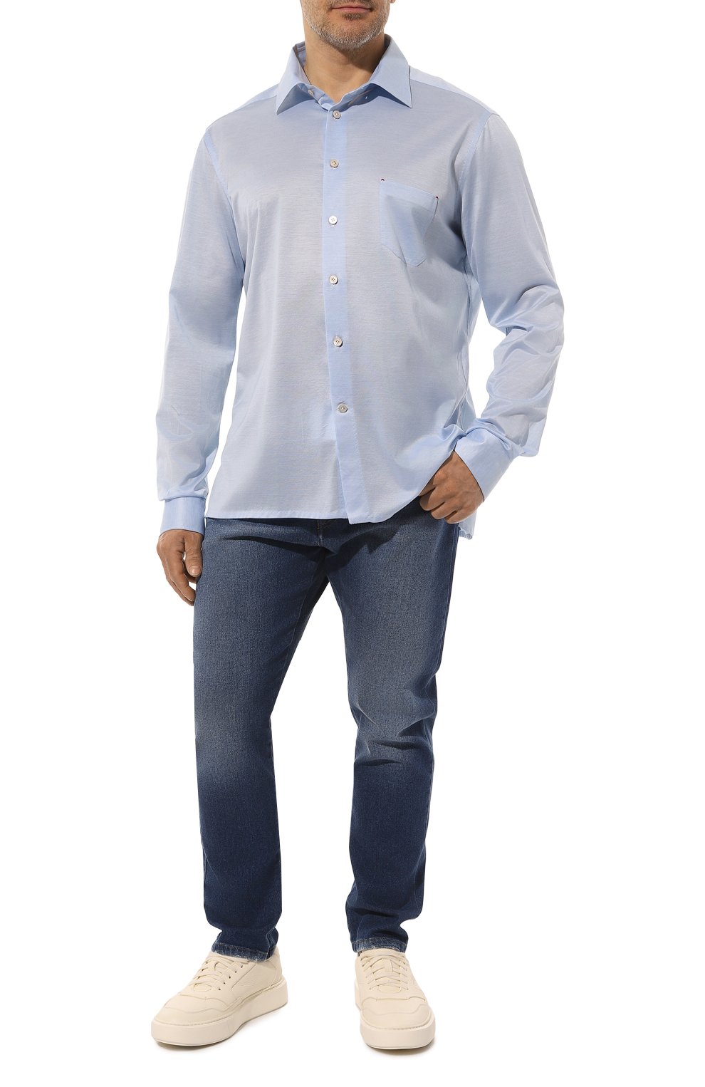 Хлопковая рубашка KITON, арт. UMCNERH0841302, фото 2