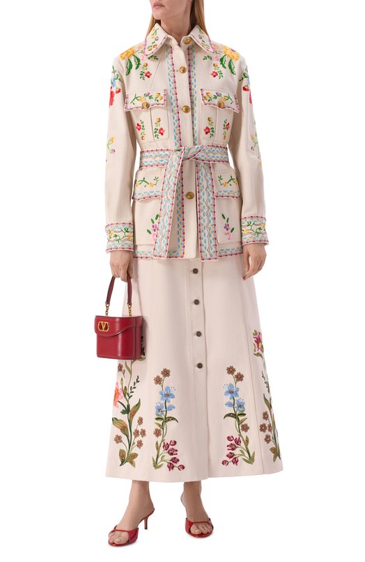 Джинсовая юбка Valentino 8B3DD28Z/9Y5 Кремовый  8B3DD28Z/9Y5 Фото 2