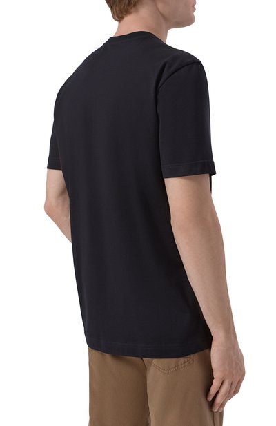 Хлопковая футболка KITON черного цвета по цене 65300 руб., арт. UMM0745, фото 4 Хлопковая футболка KITON, арт. UMM0745, фото 4