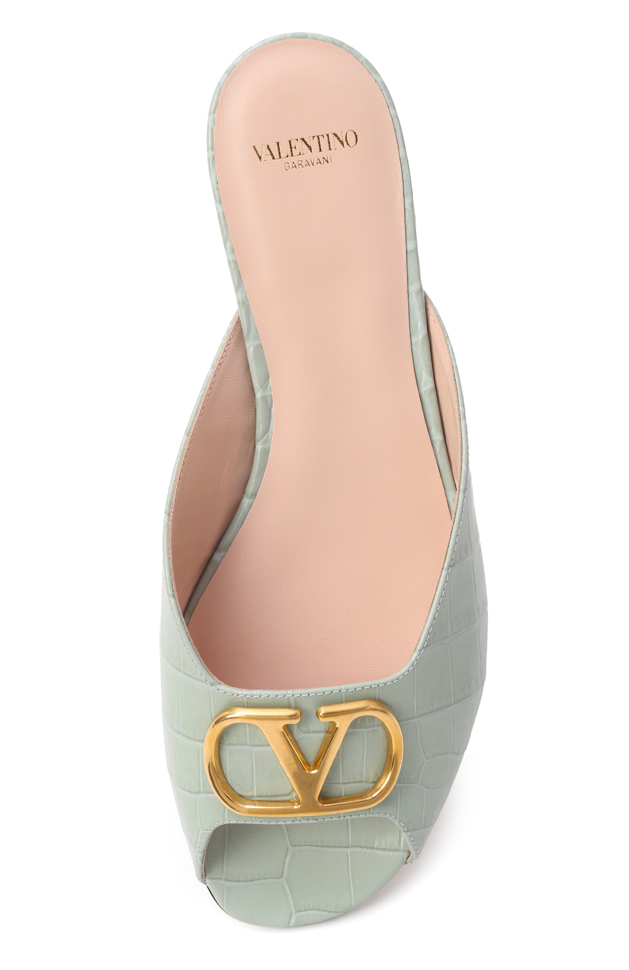 Кожаные шлепанцы vlogo signature VALENTINO, арт. 8W0S0PI7/LUR, фото 6