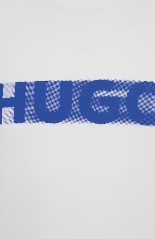Хлопковая футболка HUGO Blue 50543493 Белый  50543493 Фото 6