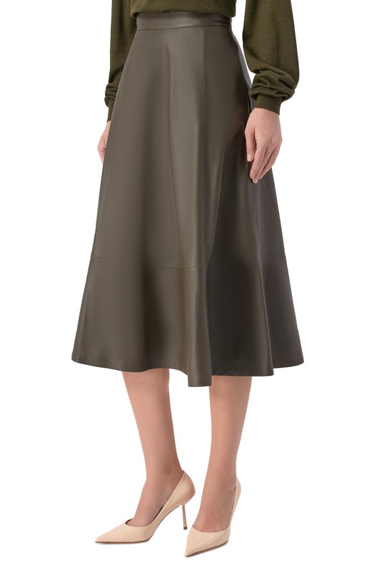 Кожаная юбка MVST M26.2PW.L906/L011 NAPPA Хаки  M26.2PW.L906/L011 NAPPA Фото 3