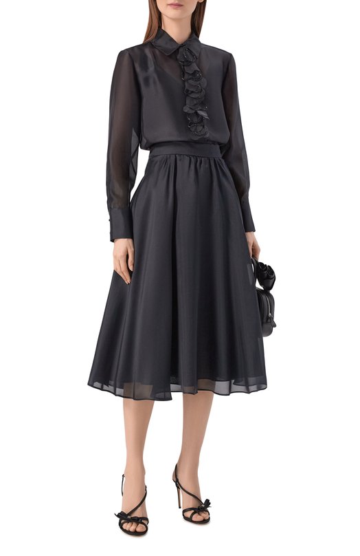 Шелковая блузка Max Mara Studio MSEAGI Чёрный  MSEAGI Фото 2
