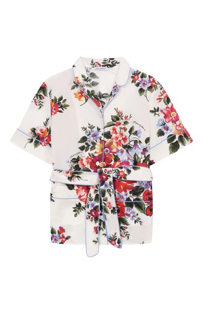 Хлопковая блузка DOLCE & GABBANA, арт. L56S07/HS5UU_001