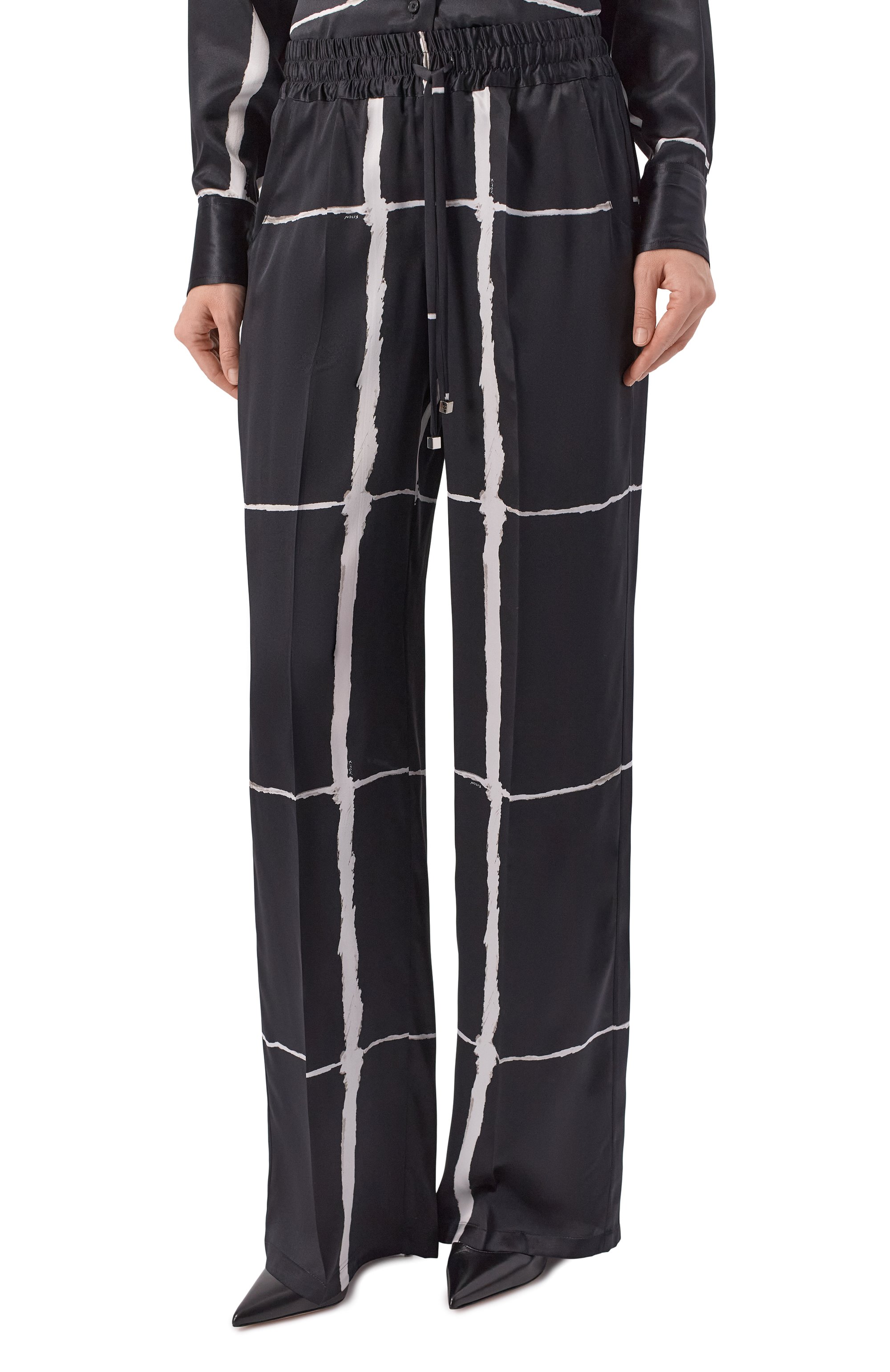 Атласные брюки KITON, арт. D48122K0873G06, фото 3