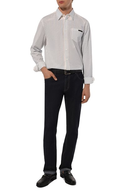 Кожаные лоферы PRADA, арт. 2DC215-053-F0002-G000, фото 2