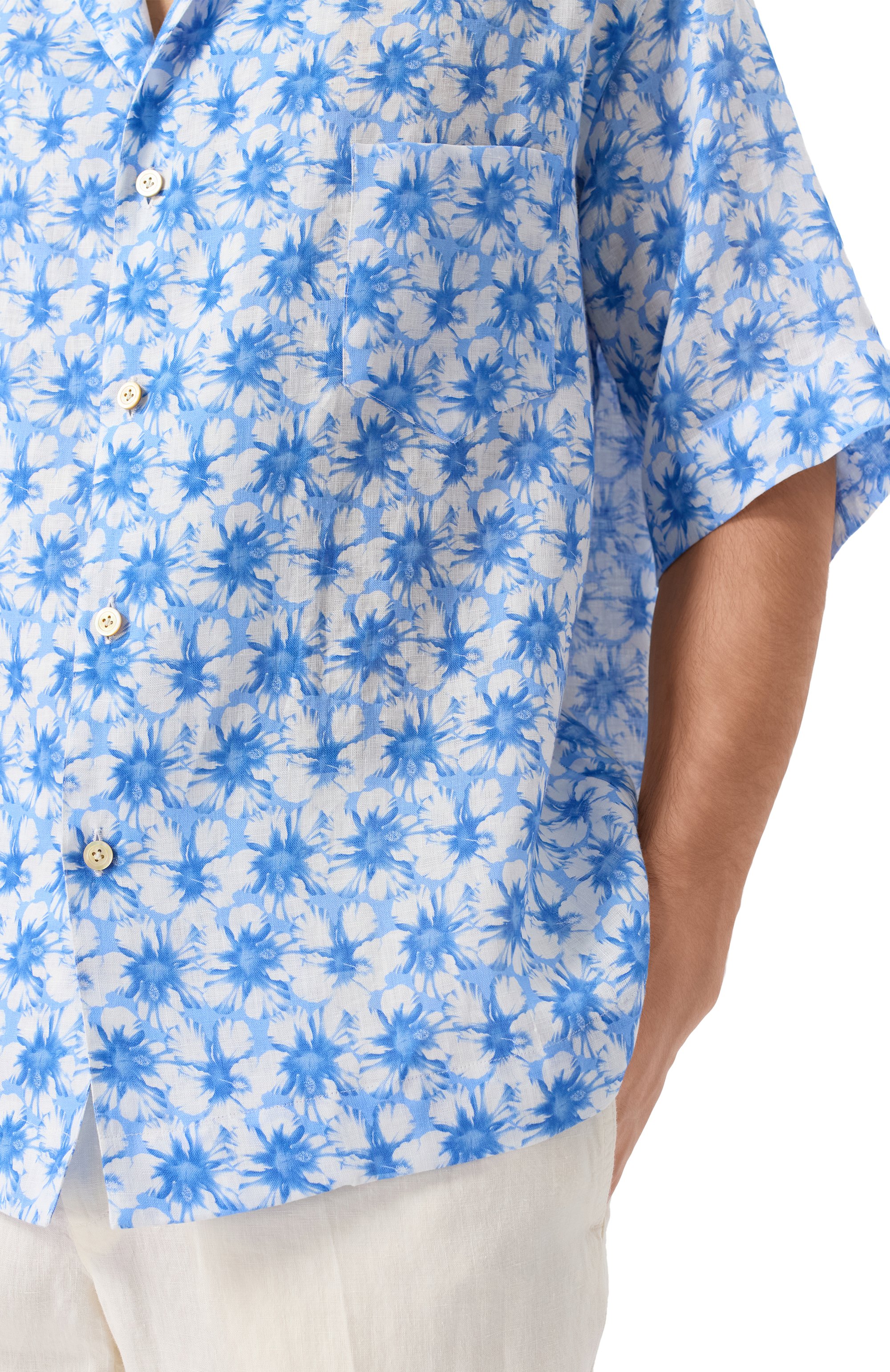 Льняная рубашка KITON, арт. UMC028H0924701, фото 5